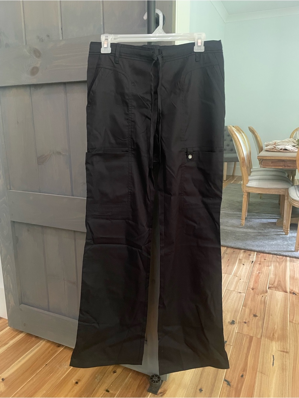 Cherokee LUXE. Black Straight-Leg Scrub Utility Work Pants. Uniform